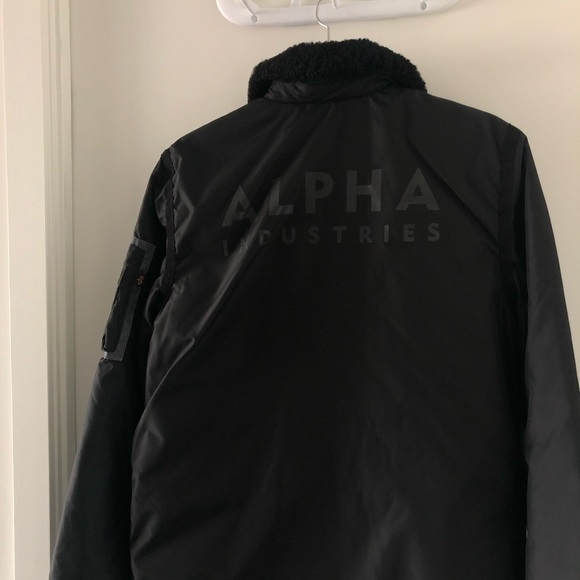 Alpha Industries long black coat - Picture 2 of 3